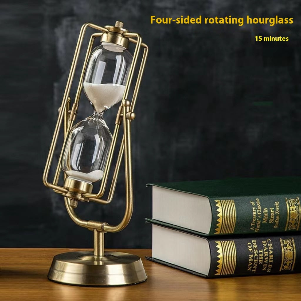 Wooden 15-Minute Hourglass Sand Timer for Desk Decoration