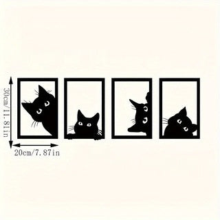 Black Cat Metal Wall Art Home Decoration