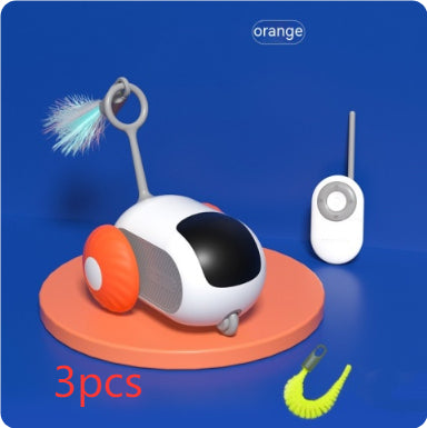 Remote Control Interactive Cat Car Toy USB Charging Chasing Automatic Self-moving Remote Smart Control Car Interactive Cat Toy Pet Products