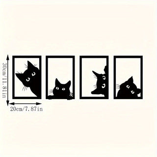 Black Cat Metal Wall Art Home Decoration