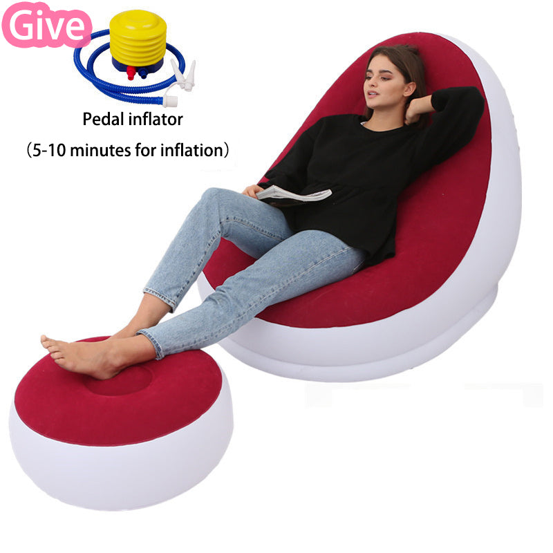Inflatable Bean Bag Sofa Chair | Comfortable Folding Lounge Seat