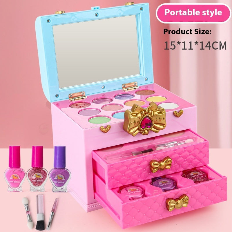 Children's Cosmetics Suit Girls' Cosmetics Pouch Toys Play House Portable Box Bags