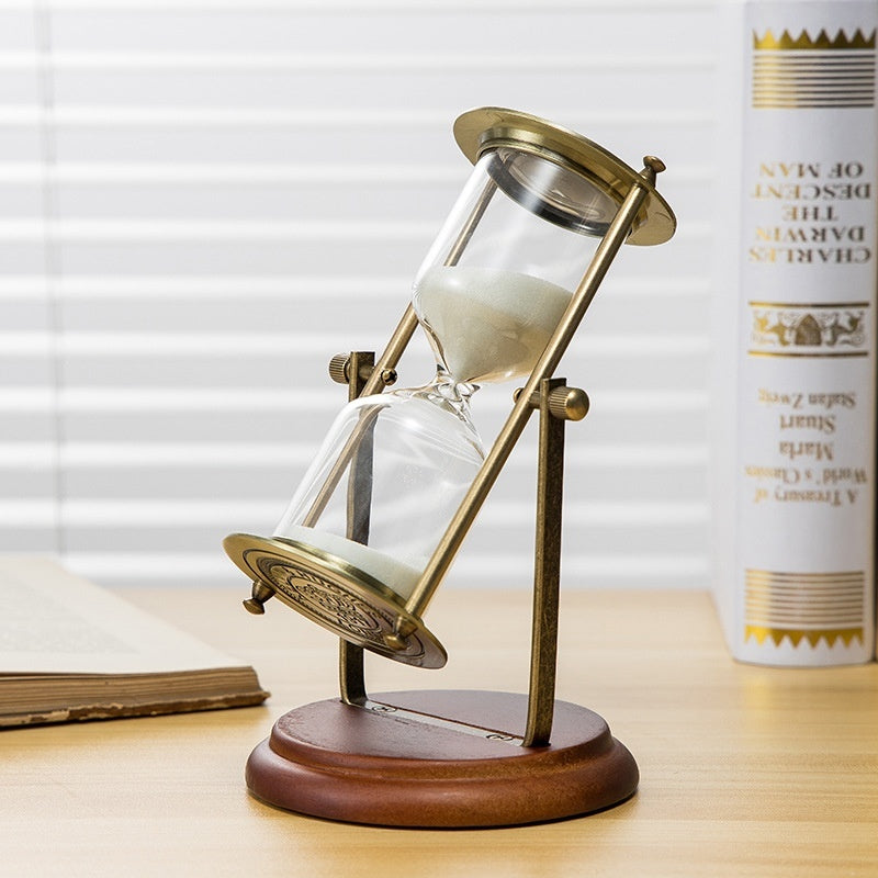 Wooden 15-Minute Hourglass Sand Timer for Desk Decoration